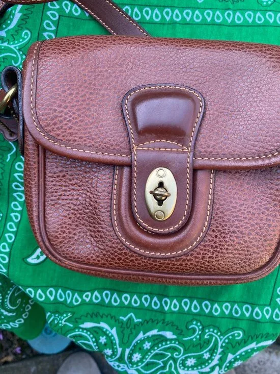 Vintage Coach Sheridan Durham Brown Pebble Leather Mini Crossbody Bag - Picture 2 of 16